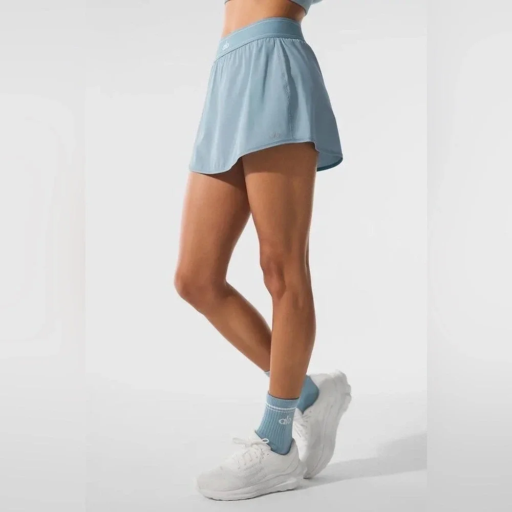 Alo Yoga Match Point Tennis Skirt Celestial Blue XXS